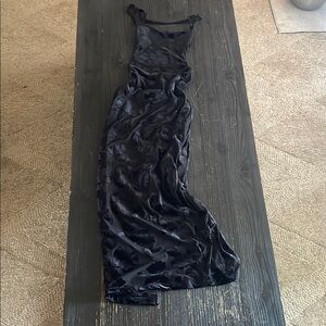 Garage Black Spaghetti Strap Sleeveless Maxi Gown